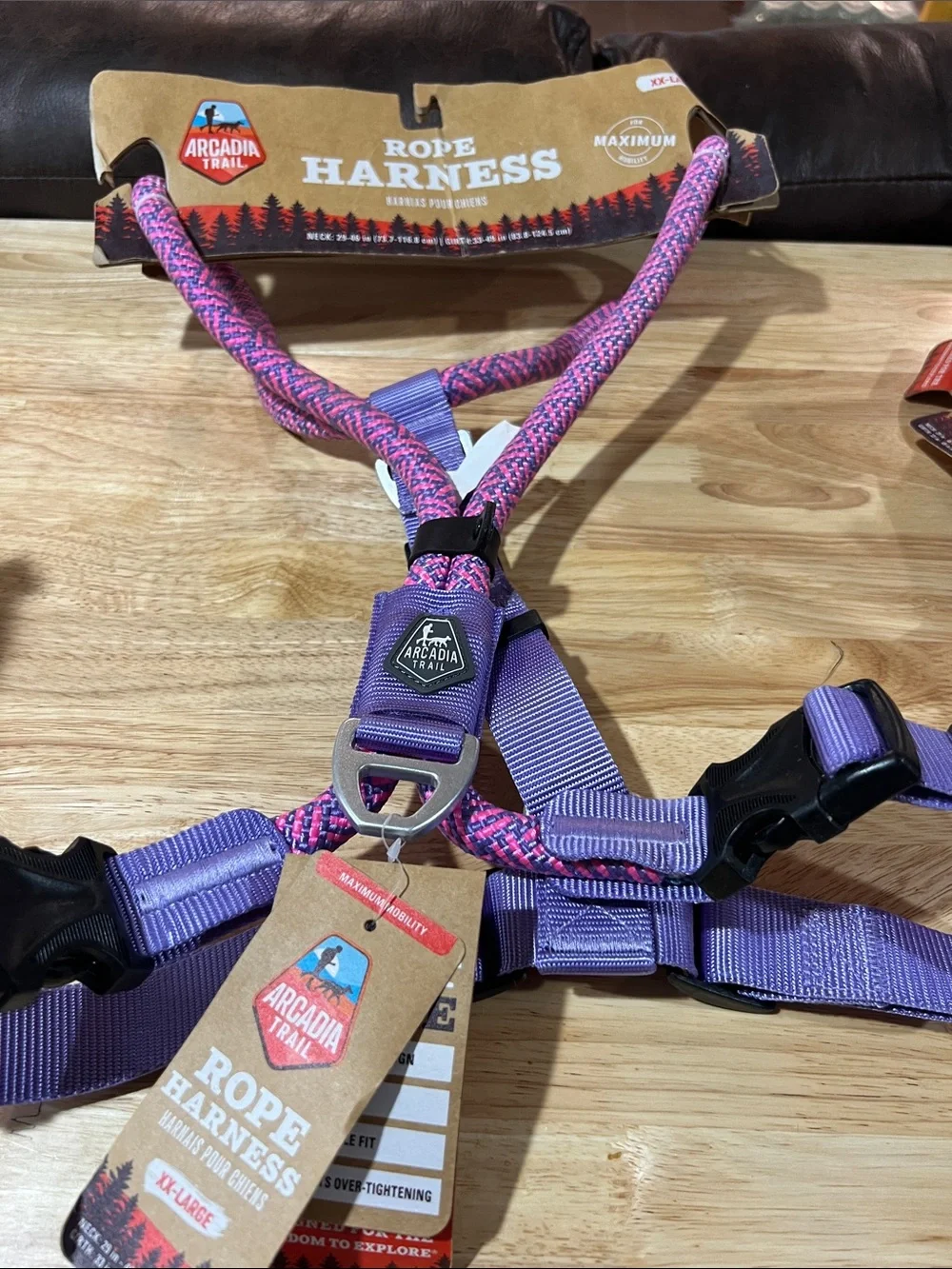 Arcadia tails Rope Harness in Purple/Pink XXL XL z97